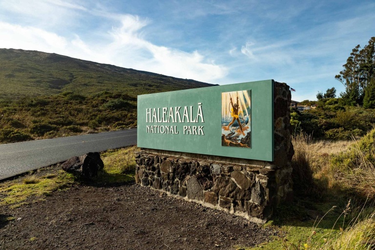 Haleakala National Park Entrance Sign Maui feature