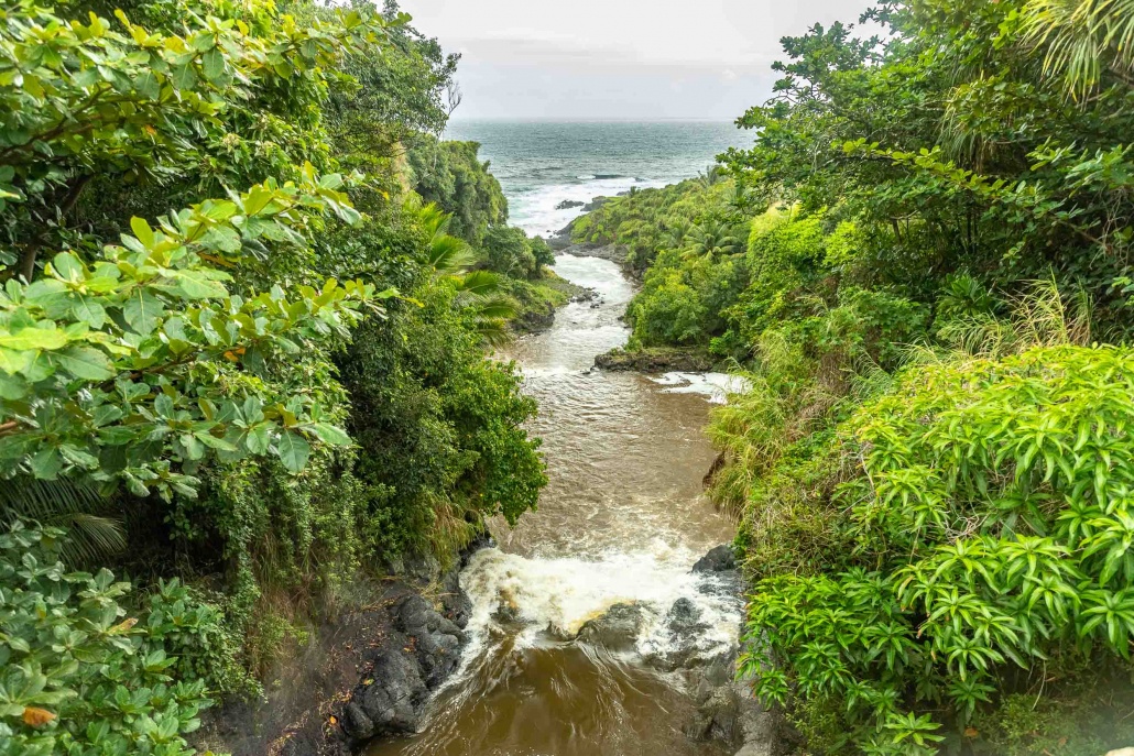 Pools of Oheo View from Bridge Kipahulu road to Hana Maui