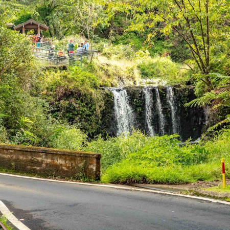 Puua Kaa Wayside Park Lower Waterfall and Bridge Road to Hana Maui