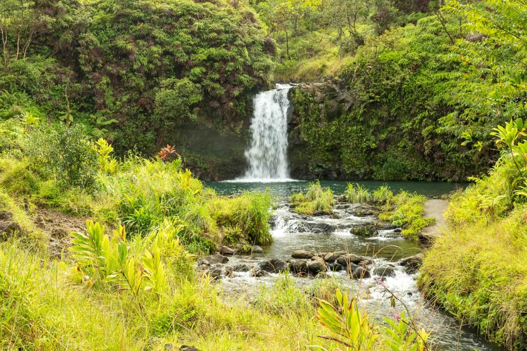 Puua Kaa Wayside Park Waterfall and Pond Road to Hana Maui