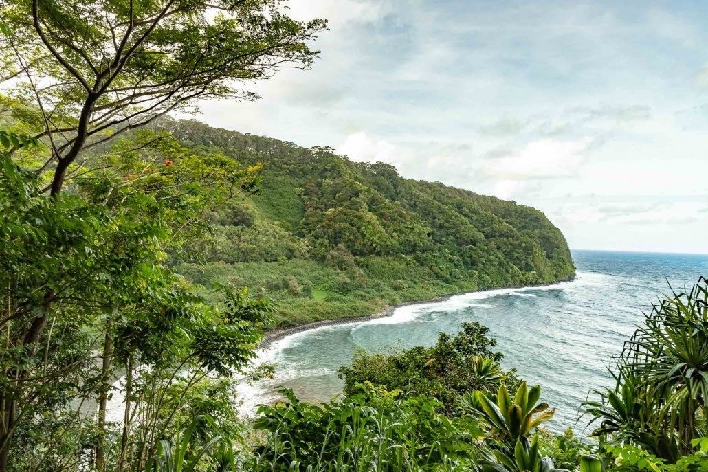 Road To Hana Cliffs at Honomanu Maui