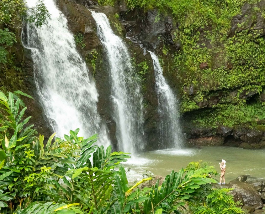 Waikani Falls Road to Hana Maui