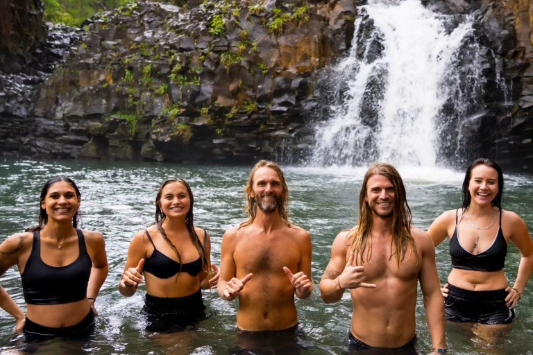 hikemaui hana waterfalls hiking tour friends