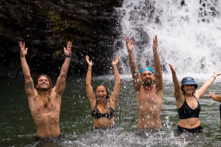 hikemaui hana waterfalls hiking tour group of friends