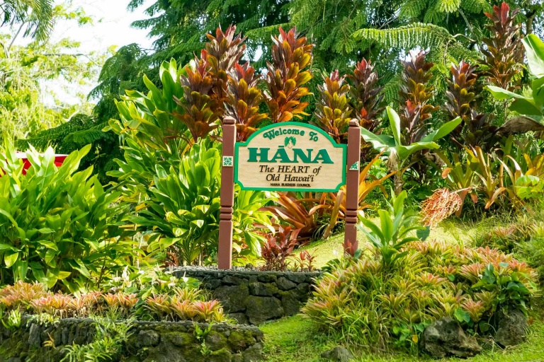 hana town sign road to hana maui