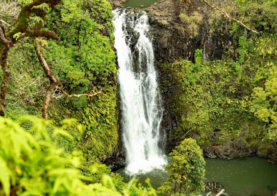 road to hana watefall in valley maui  