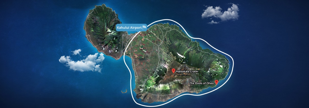 Hana and Haleakala Helicopter Maps