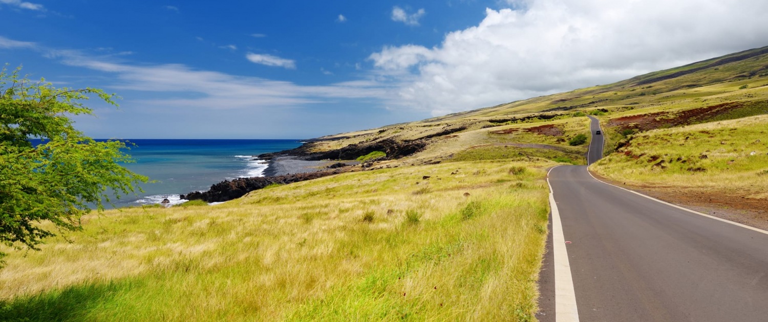 open grasslands and deep canyons dominate Maui's southeast side