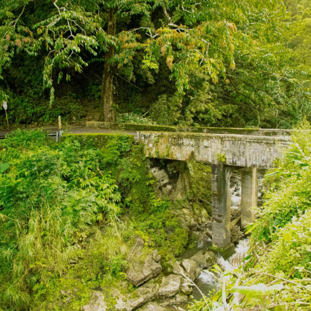 beautiful views of hana bridge maui hawaii