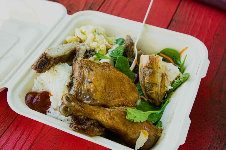 meals at koki huli huli chicken maui hawaii