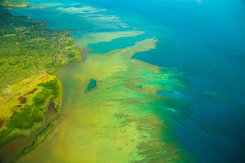 a birds eye view of maui coastline hawaii