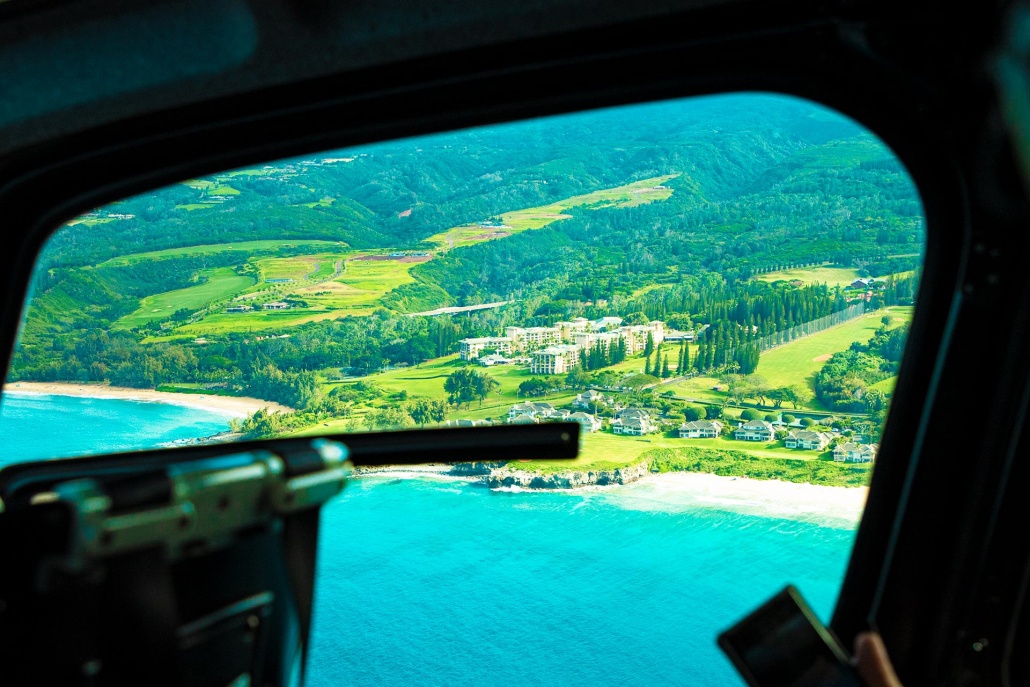 a birds eye view of mauis north shore