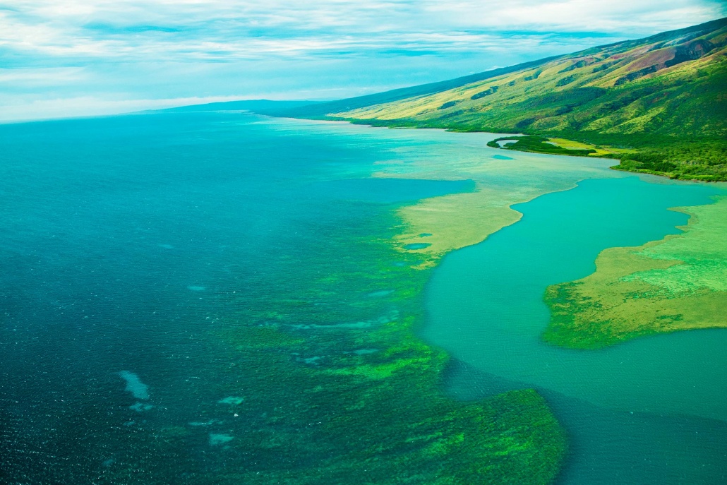 beautiful maui aerial photo