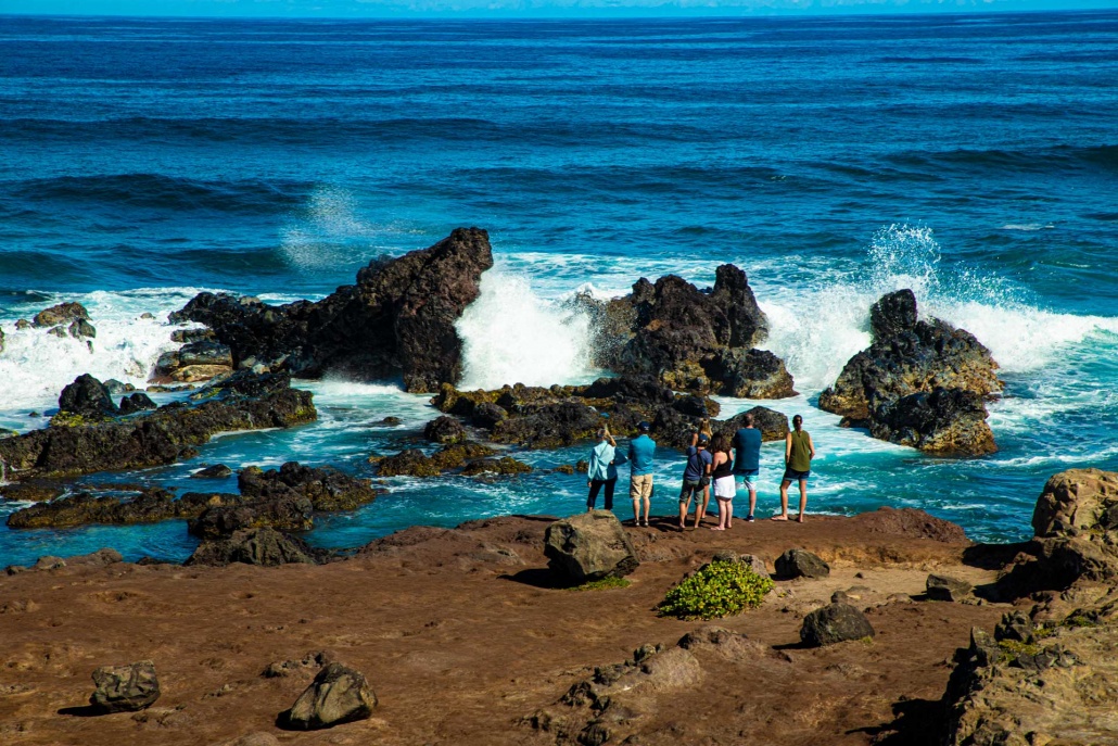 big waves at hookipa beach on the island of maui hawaii