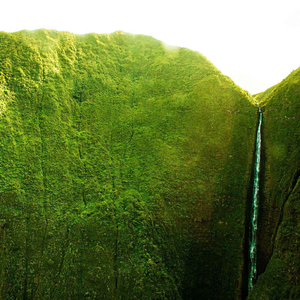 flying deep into maui jungle and waterfalls 