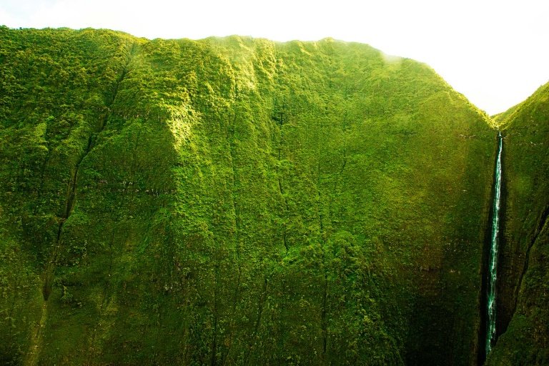 flying deep into maui jungle and waterfalls