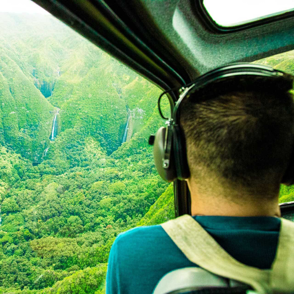 stunning birds eye views of the maui waterfalls from a helicopter tour 