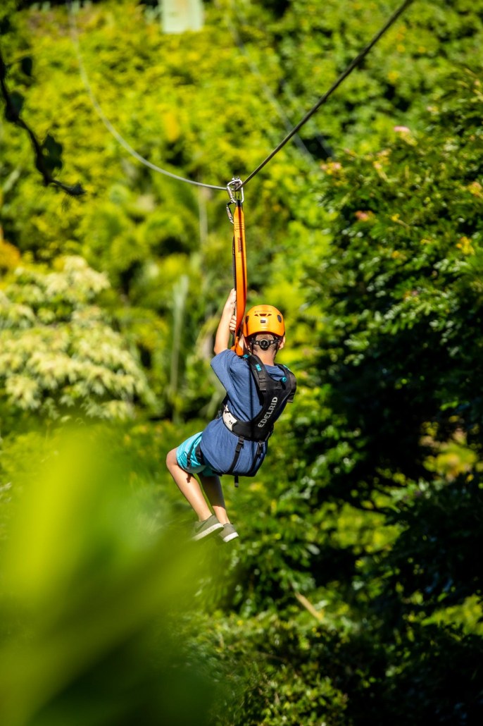 zip through the jungle on a series of lines and bridges maui jungle zip