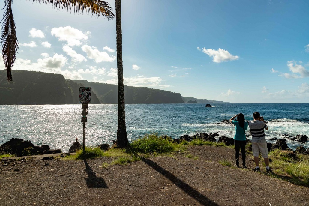 Keanae Peninsula Coastline View Visitors Road to Hana Maui