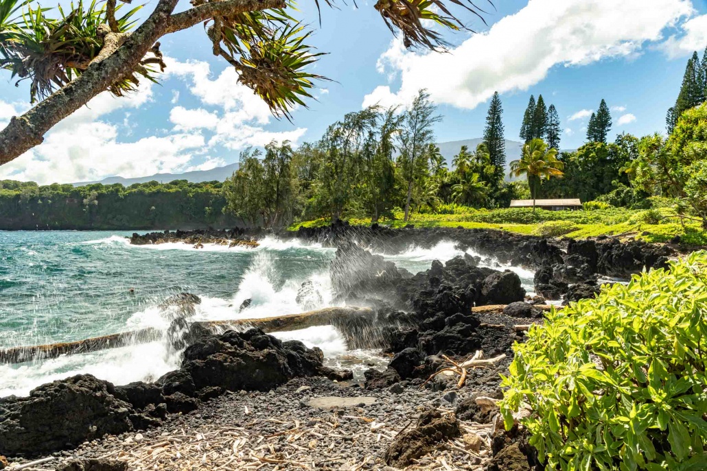 Keanae Peninsula Breaking Waves Road to Hana Maui