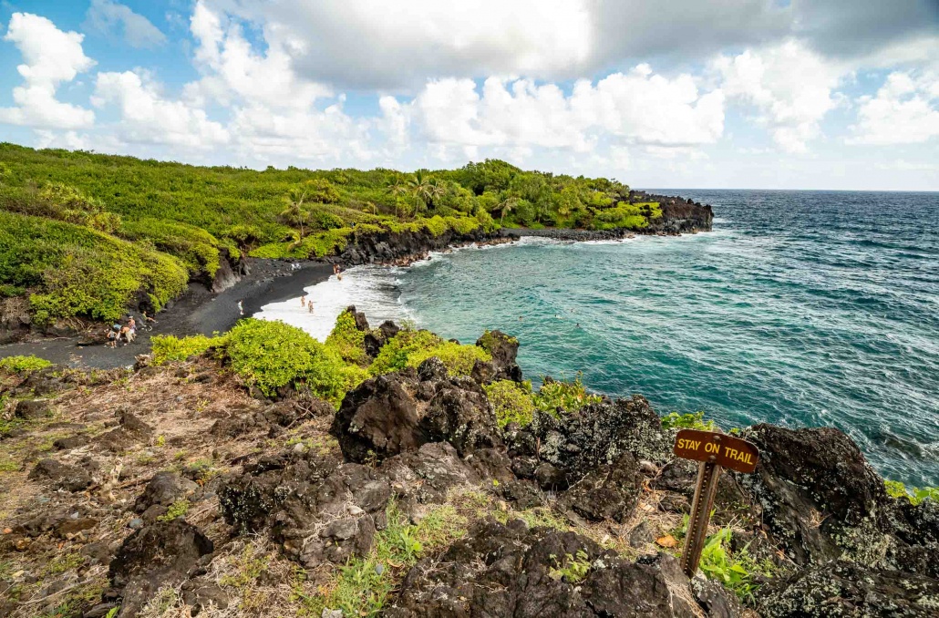 Waianapanapa Black Sand Beach Road to Hana Maui 