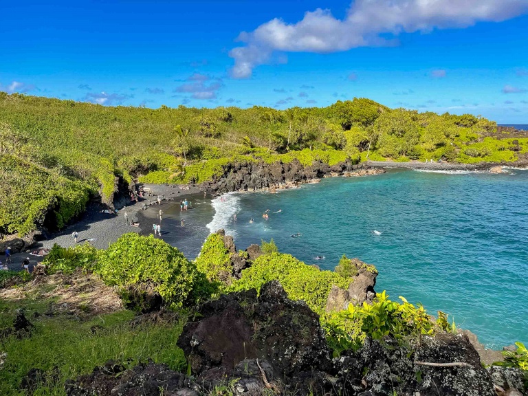 Waianapanapa Black Sand Beach Road to Hana Maui