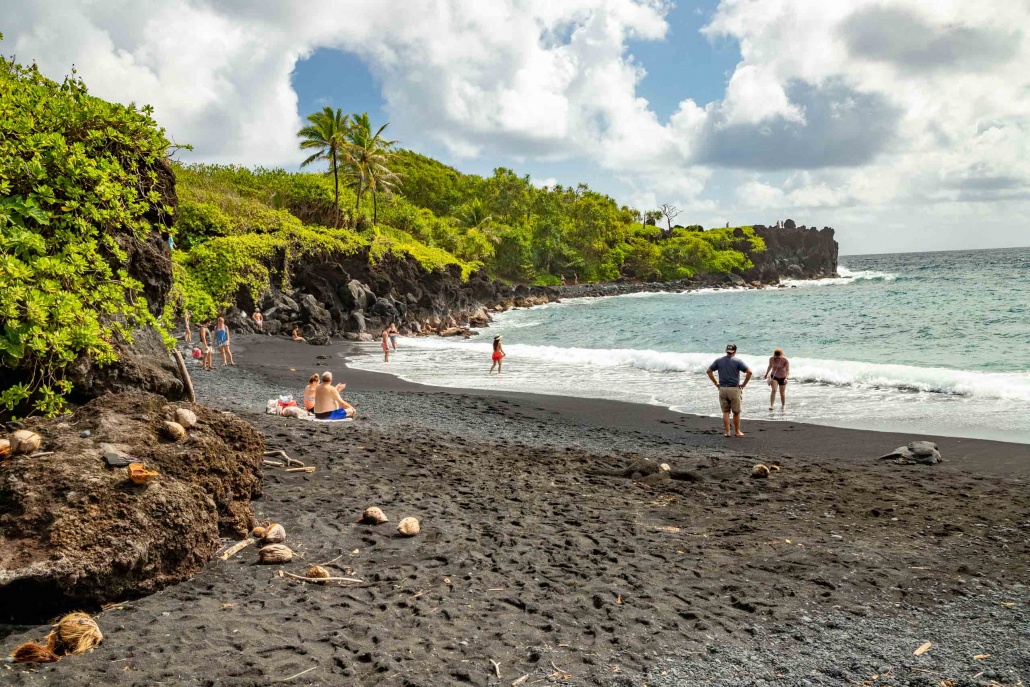 Waianapanapa Black Sand Beach Road to Hana Maui