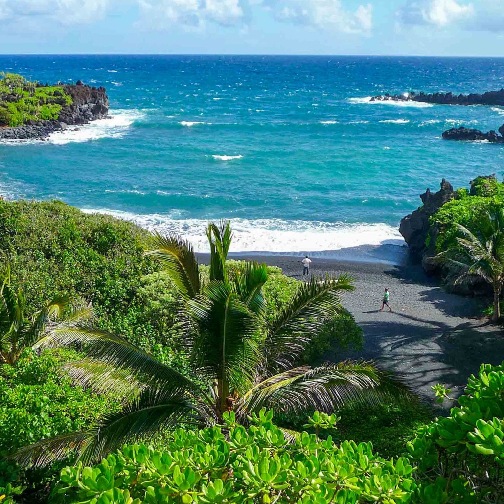 skip the hana highway hana black sand beach