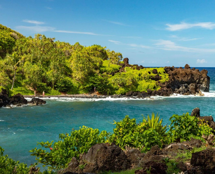 deluxe group circle island hana waianapanapa black sand beach road to hana maui