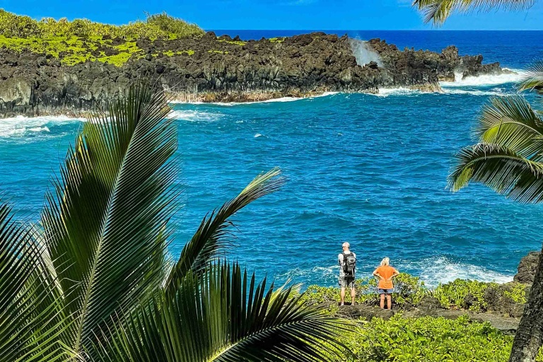 private hana hiking tour road to hana black sand beach park