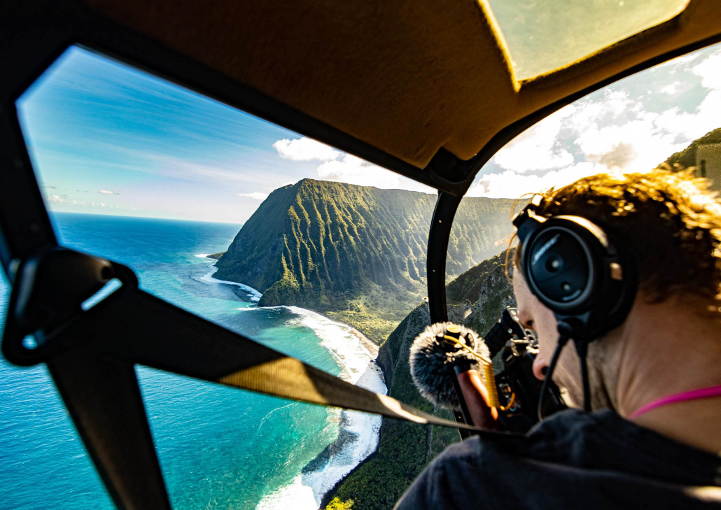 maui molokai ocean cliffs and photographer