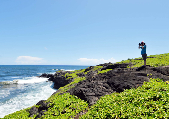 photographer taking pictures outdoors maui 
