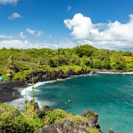 road to hana black sand beach maui