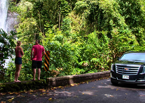 social square maui road to hana waterfall